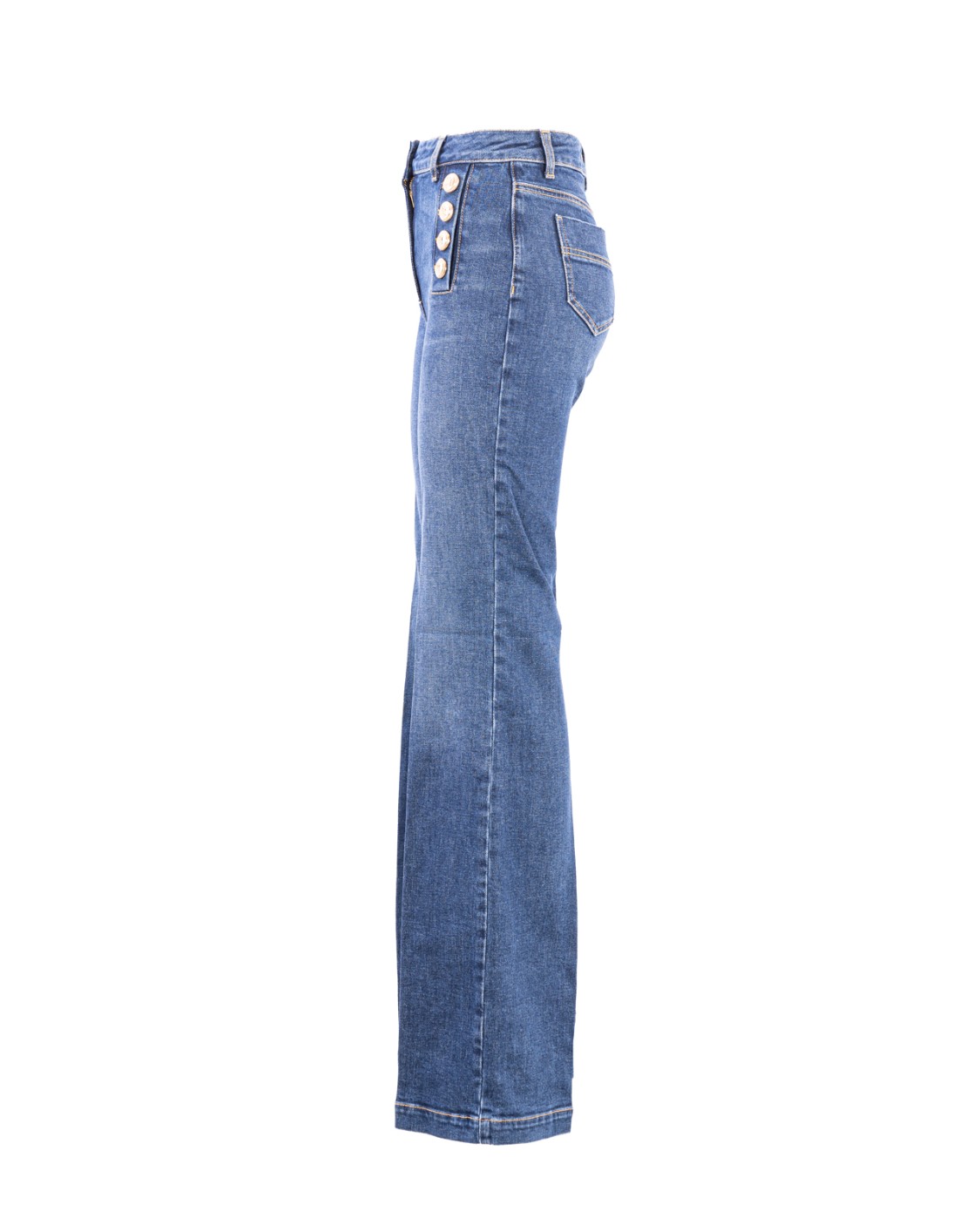 Jeans con bottoni elisabetta franchi on sale